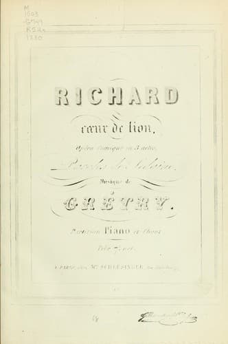 Tapa de Richard Coeur de Lion