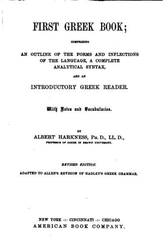 Tapa de First Greek book