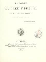 Tapa de Théorie du crédit public