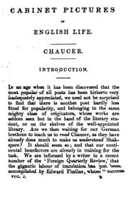 Tapa de Cabinet pictures of English life: Chaucer