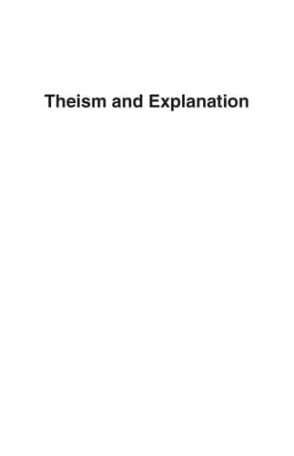 Tapa de Theism and explanation