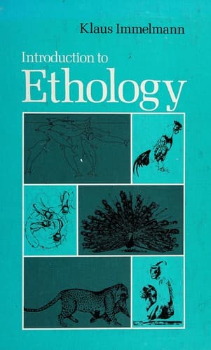 Tapa de Introduction to ethology