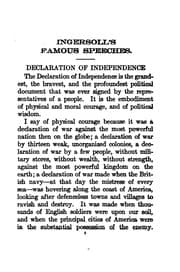 Tapa de Col. R. G. Ingersoll's Famous Speeches Complete