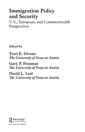 Tapa de Immigration policy and security