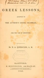 Tapa de Greek lessons, adapted to the author's Greek grammar