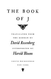 Tapa de The Book of J.