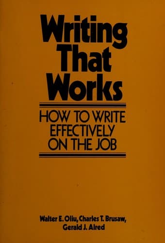 Tapa de Writing that works