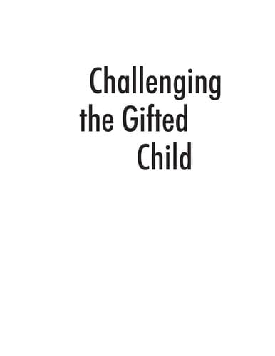 Tapa de Challenging the gifted child