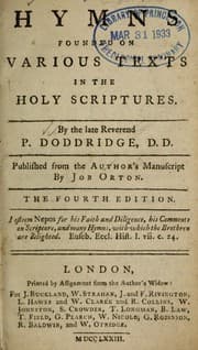 Tapa de Hymns founded on various texts in the Holy Scriptures