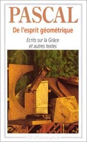 Tapa de De l'esprit géométrique. Entretien avec M. de Sacy, Ecrits