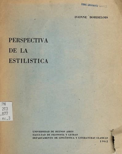 Tapa de Perspectiva de la estilística