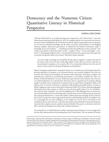 Tapa de Quantitative Literacy
