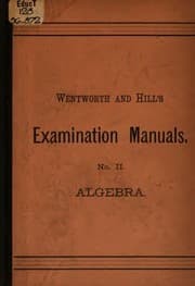 Tapa de "Wentworth & Hill's Examination Manuals