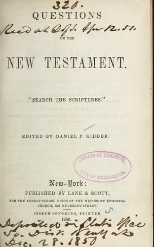 Tapa de Questions on the New Testament...