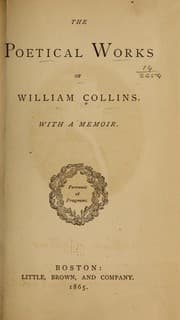 Tapa de The poetical works of William Collins