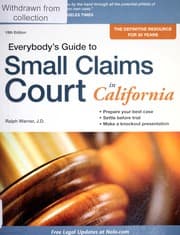 Tapa de Everybody's guide to small claims court in California