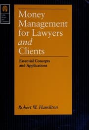 Tapa de Money management for lawyers and clients
