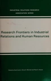 Tapa de Research frontiers in industrial relations and human resources