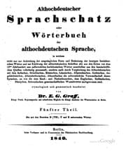 Tapa de Althochdeutscher Sprachschatz; oder