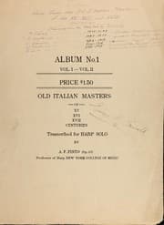 Tapa de Old italian masters of XV, XVI, XVII centuries : op. 68
