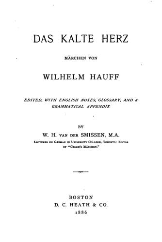 Tapa de Das kalte Herz: Märchen