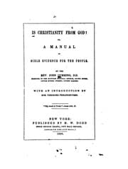 Tapa de Is Christianity from God?: Or, A Manual of Bible Evidence for the People