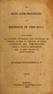 Tapa de The rise and progress of religion in the soul