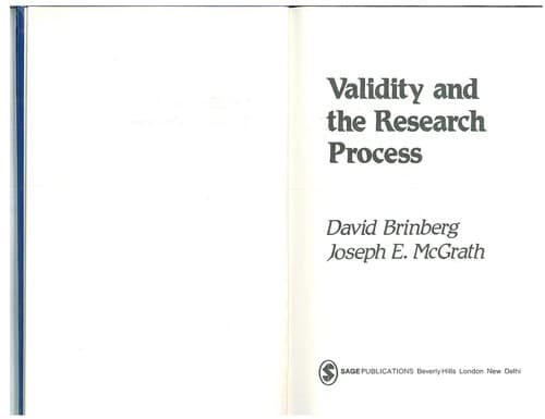 Tapa de Validity and the research process