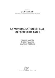 Tapa de La mondialisation est-elle un facteur de paix?