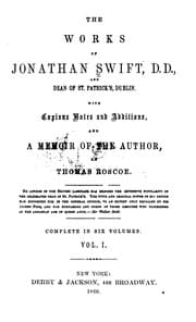 Tapa de The Works of Jonathan Swift ...: With Copious Notes and Additions, and a Memoir of the Author