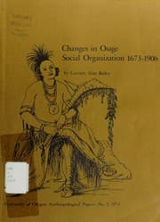 Tapa de Changes in Osage social organization