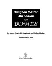Tapa de Dungeon master 4th edition for dummies