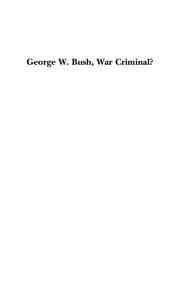 Tapa de George W. Bush, war criminal?
