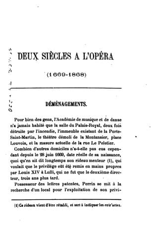 Tapa de Deux siècles à l'Opéra (1669-1868)