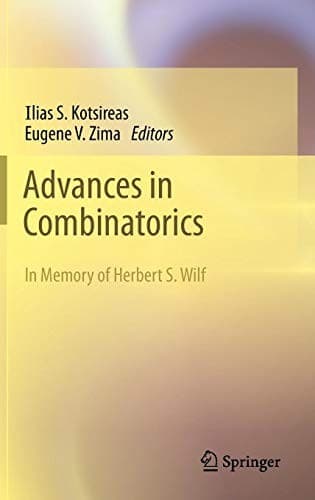Tapa de Advances in Combinatorics
