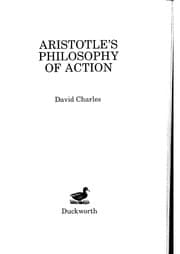 Tapa de Aristotle's Philosophy of Action