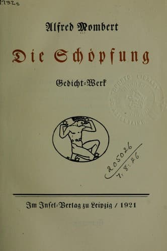 Tapa de Die Schöpfung