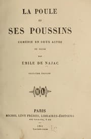 Tapa de La poule et ses poussins, comédie en deux actes en prose