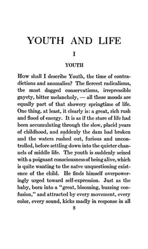 Tapa de Youth and life