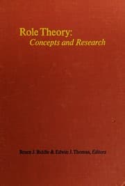 Tapa de Role theory; concepts and research