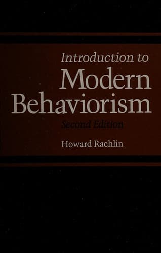 Tapa de Introduction to modern behaviorism