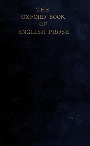 Tapa de The Oxford book of English prose