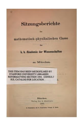 Tapa de Sitzungsberichte