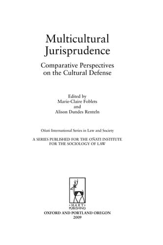 Tapa de Multicultural jurisprudence