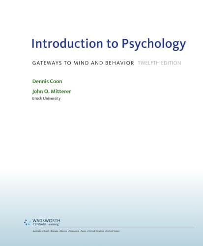 Tapa de Introduction to psychology