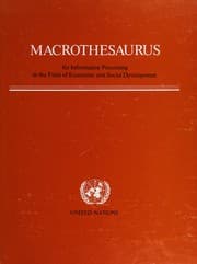 Tapa de Macrothesaurus for information processing in the field of economic and social development. --