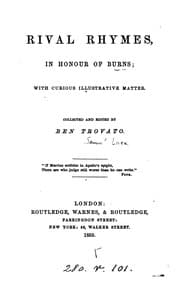 Tapa de Rival rhymes, in honour of Burns, collected and ed. by Ben Trovato