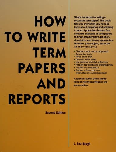 Tapa de How to write term papers and reports