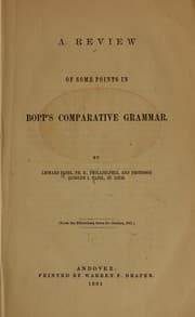 Tapa de A review of some points in Bopp's Comparative grammar