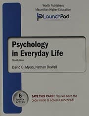 Tapa de LaunchPad for Myers' Psychology in Everyday Life